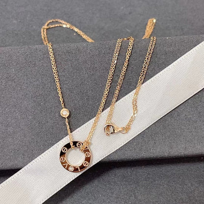 [Together Jewelry]LOVE NECKLACE 16MM 2 DIAMONDS
