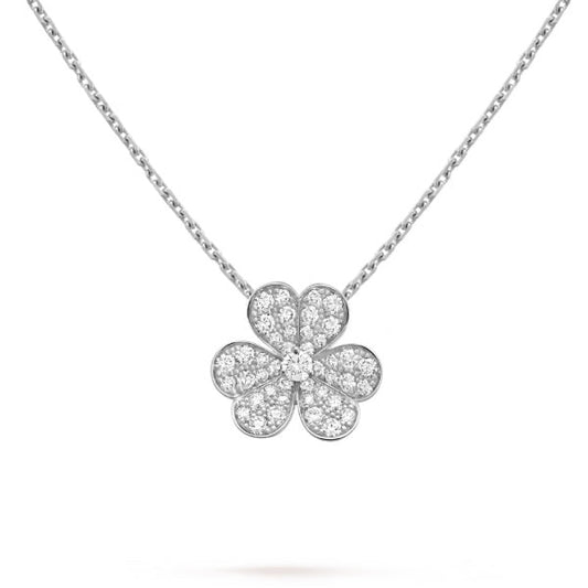 [Together]CLOVER DIAMOND NECKLACE SILVER