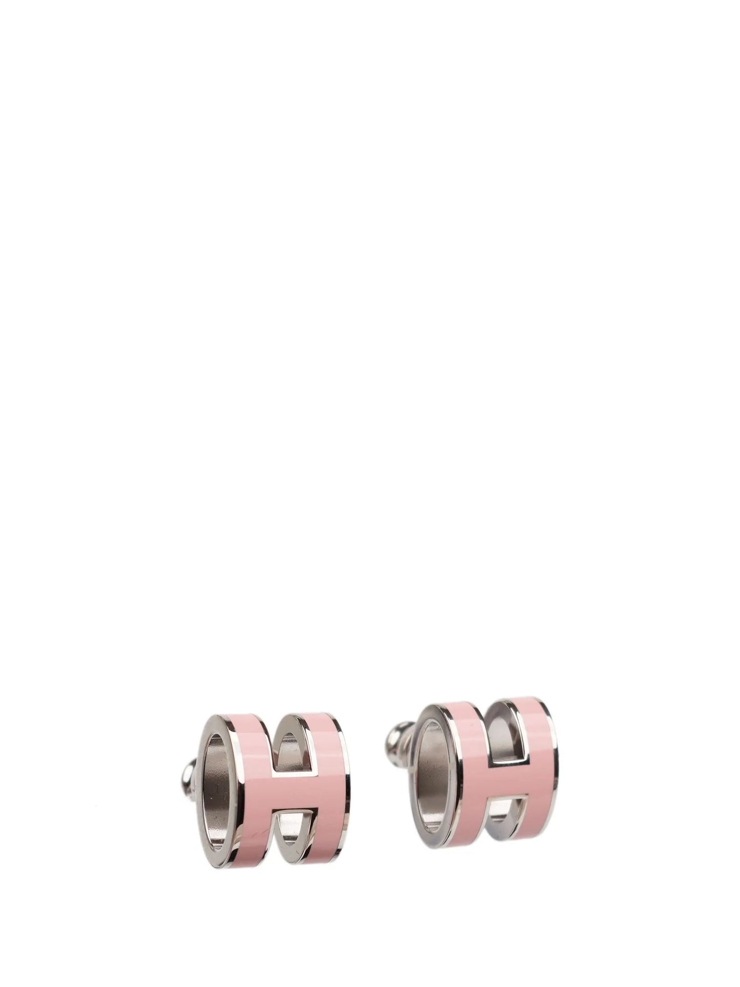 [Together Jewelry]MINI POP H SILVER EARRINGS PINK