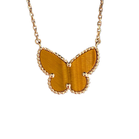 [Together] TIGER__ EYE BUTTERFLY NECKLACE