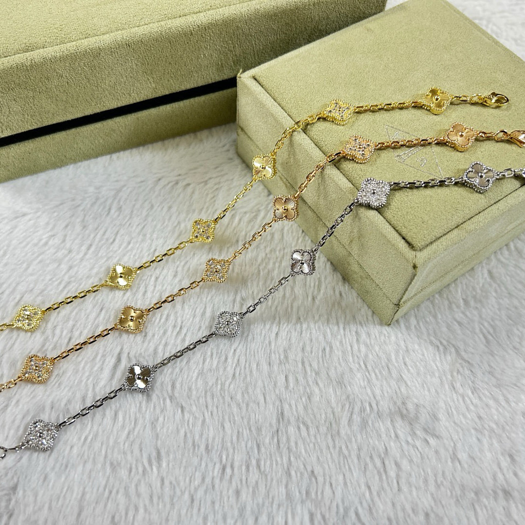 [Together]CLOVER 6 MOTIF DIAMOND LASER BRACELET