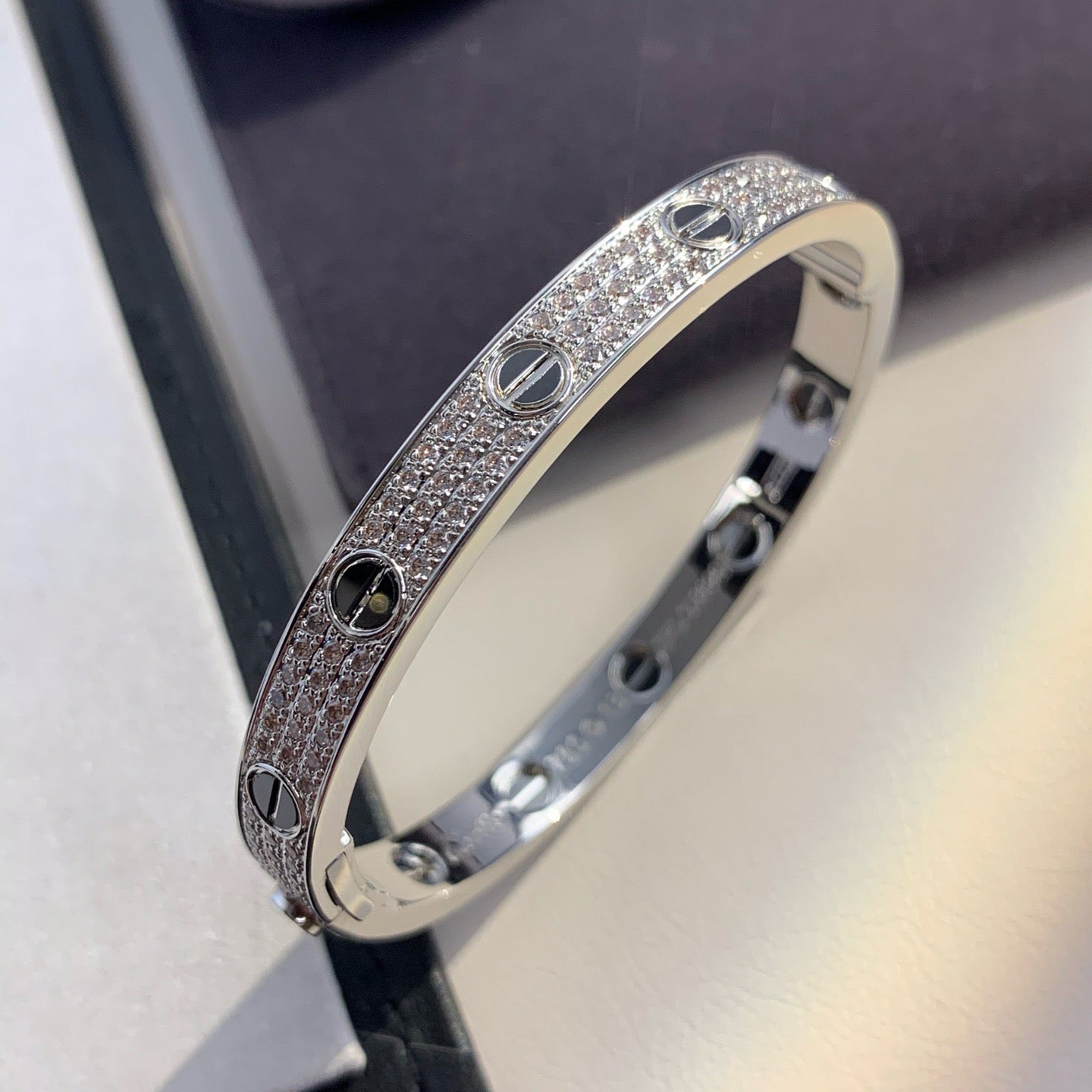 [Together Jewelry]LOVE BRACELET 6.1MM DIAMOND-PAVED CERAMIC