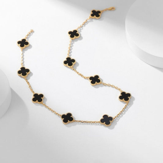 [Together]CLOVER 10 MOTIFS ONYX NECKLACE