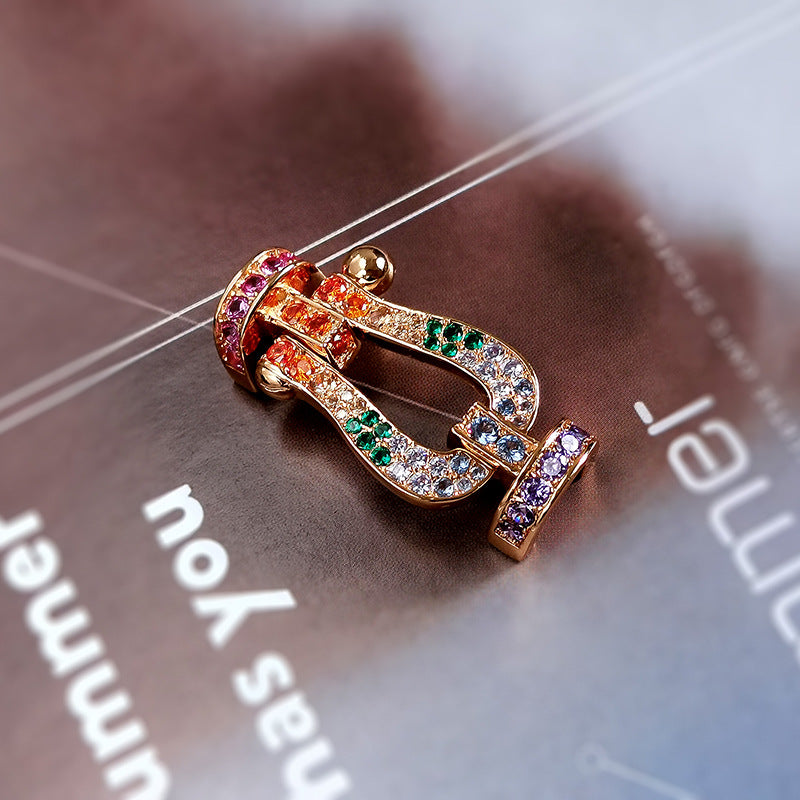 [Together Jewelry]FORCE LARGE HORSESHOE  COLORED DIAMOND BRACELET ROSE GOLD