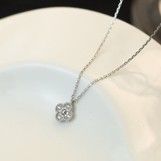 [Together]CLOVER MINI 9.5MM PENDANT DIAMOND NECKLACE