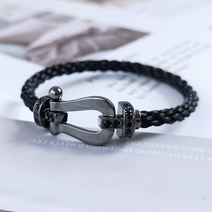 [Together Jewelry]FORCE LARGE SERIES HORSESHOE BLACK SAMURAI BRACELET