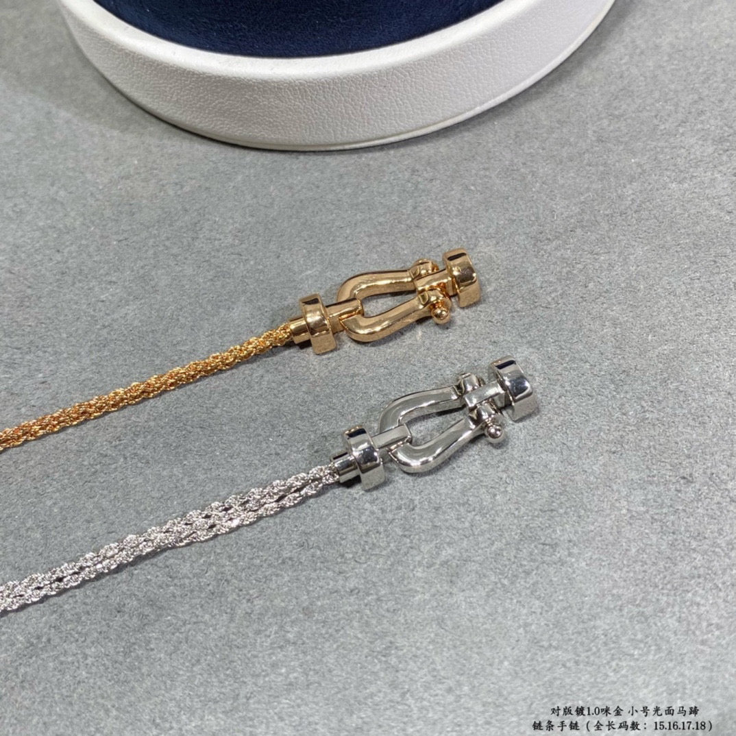 [Together Jewelry]FORCE SMALL HORSESHOE  DIAMOND CHAIN ROPE BRACELET