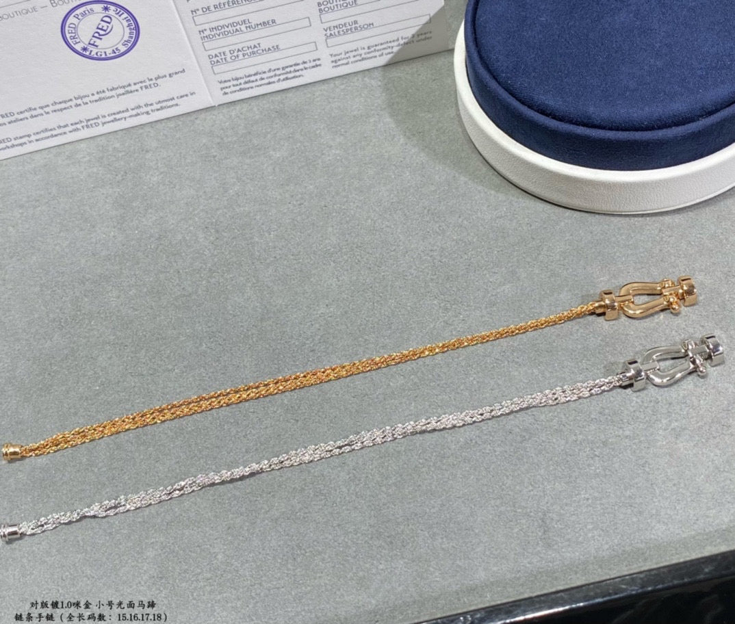 [Together Jewelry]FORCE SMALL HORSESHOE  DIAMOND CHAIN ROPE BRACELET
