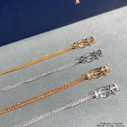 [Together Jewelry]FORCE SMALL HORSESHOE  DIAMOND CHAIN ROPE BRACELET