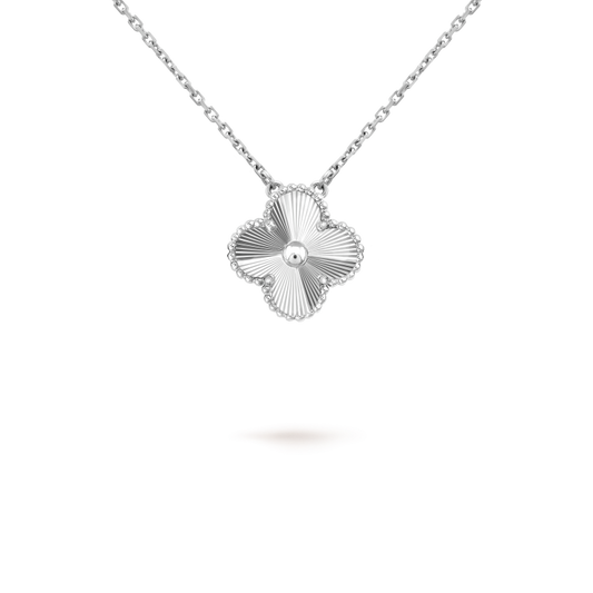 [Together]CLOVER 15MM LASER NECKLACE SILVER