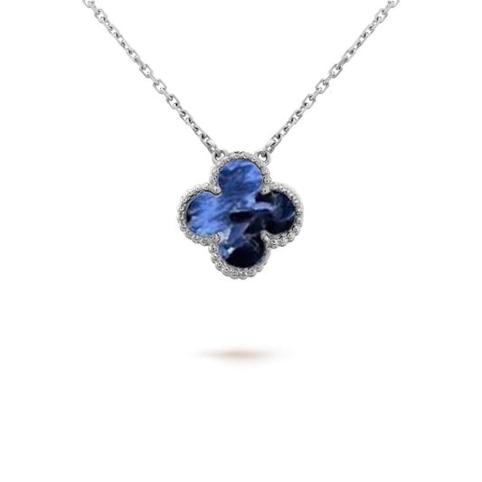 [Together]CLOVER 15MM PIETERSITE NECKLACE SILVER
