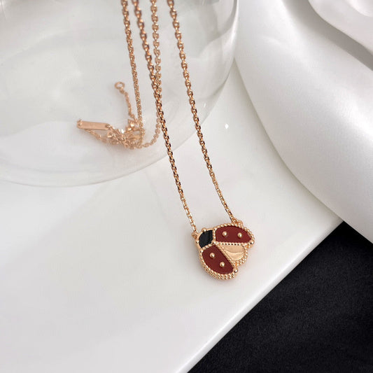 [Together]LUCKY  CARNELIANS LADYBUG NECKLACE