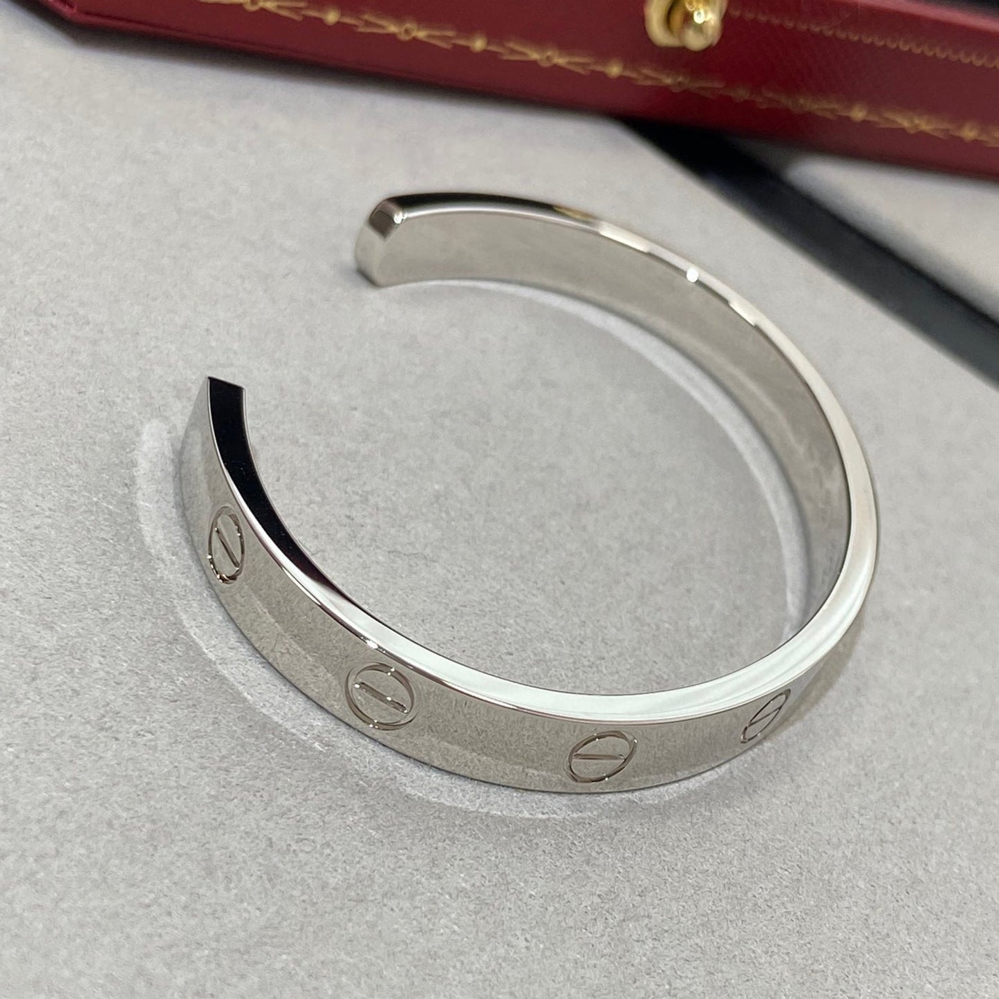 [Together Jewelry]LOVE BRACELET 6.1MM 1 DIAMOND OPEN CUFF