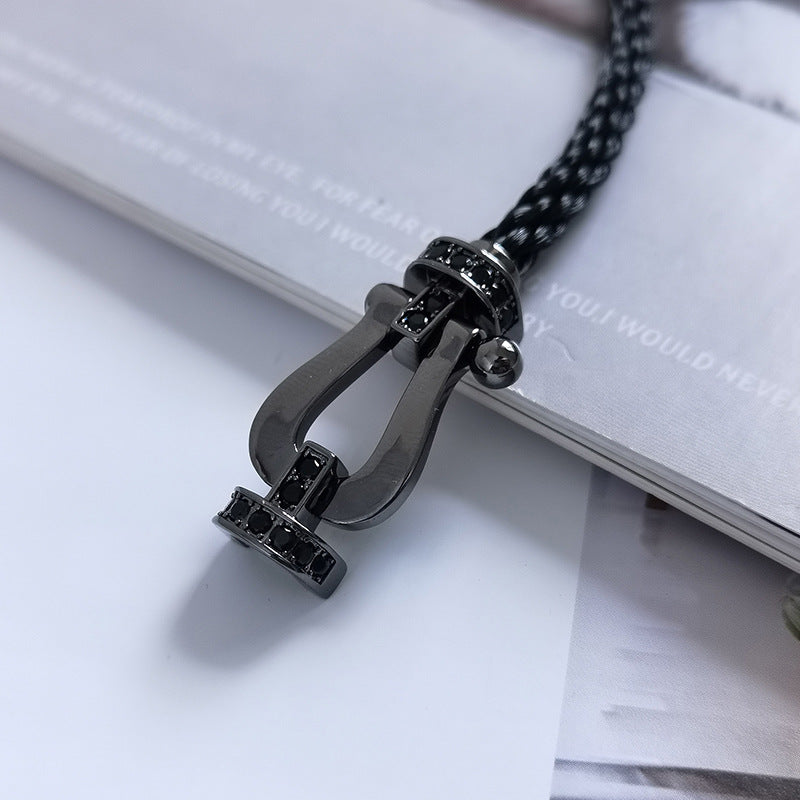 [Together Jewelry]FORCE LARGE SERIES HORSESHOE BLACK SAMURAI BRACELET