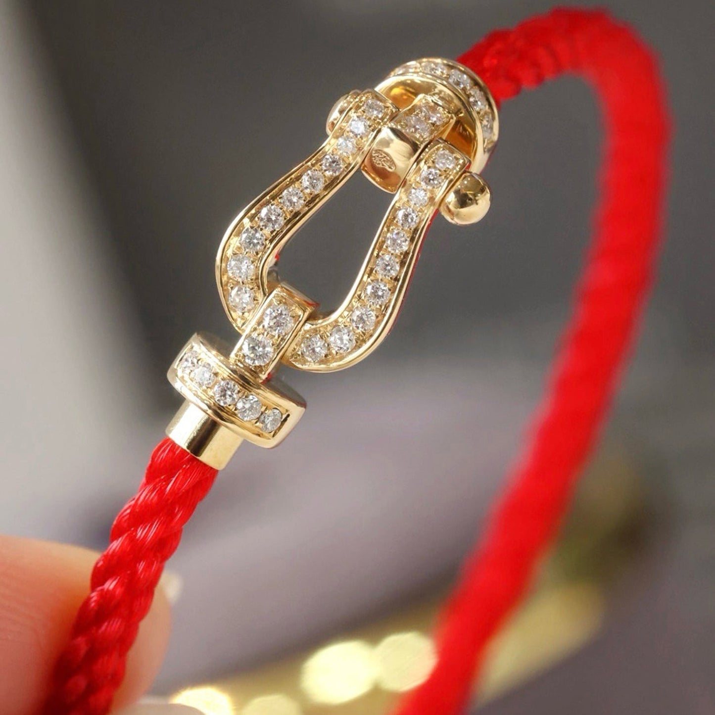 [Together Jewelry]FORCE LARGE HORSESHOE FULL DIAMOND BRACELET SILVER