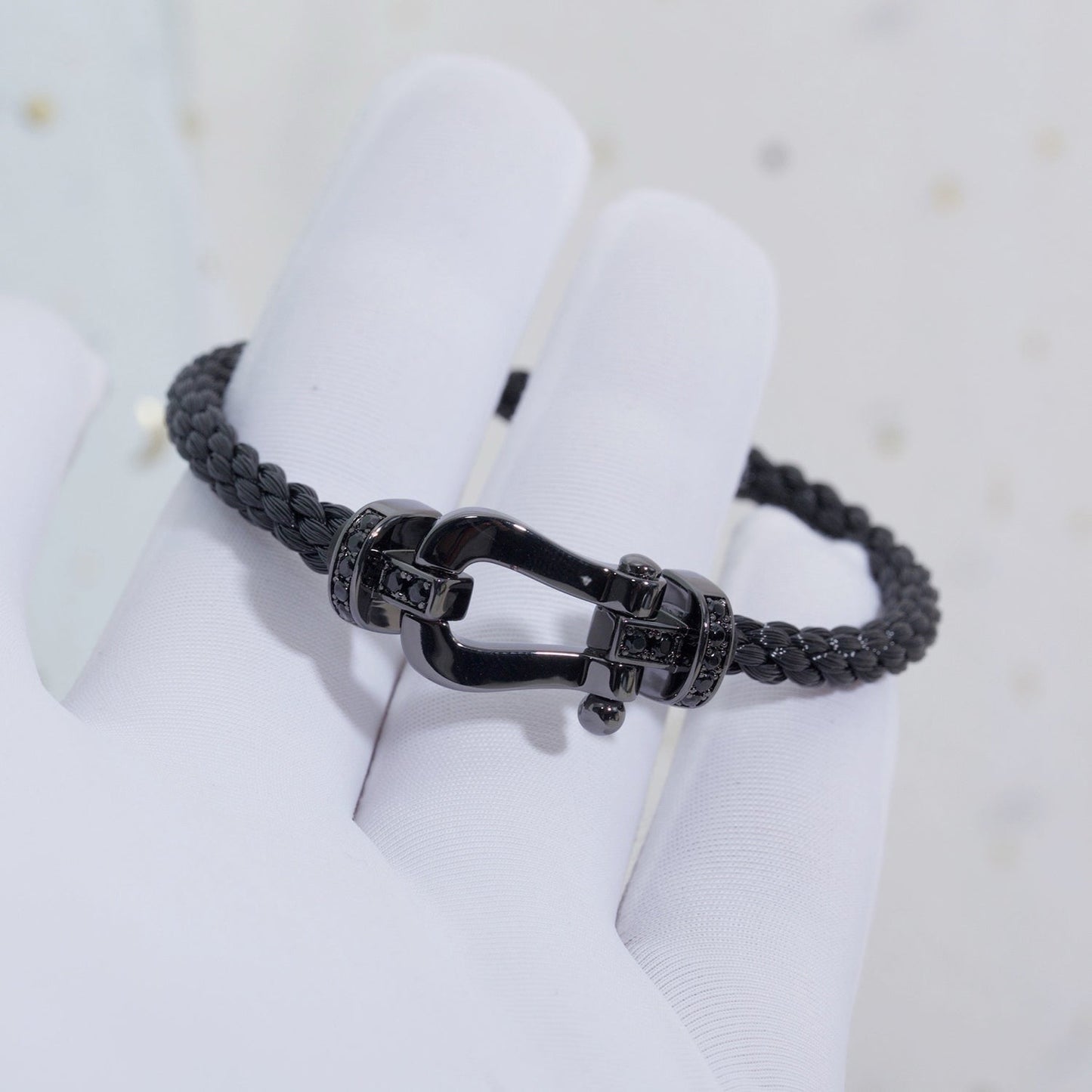 [Together Jewelry]FORCE LARGE SERIES HORSESHOE BLACK SAMURAI BRACELET