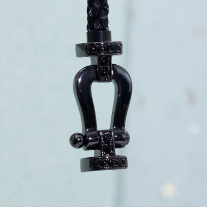 [Together Jewelry]FORCE LARGE SERIES HORSESHOE BLACK SAMURAI BRACELET