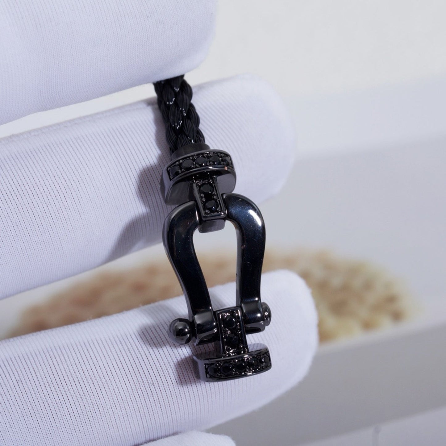 [Together Jewelry]FORCE LARGE SERIES HORSESHOE BLACK SAMURAI BRACELET