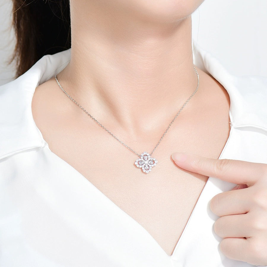 [Together Jewelry]LOOP NECKLACE FULL MOTIF DIAMOND 16MM MULTIPLE COLORS