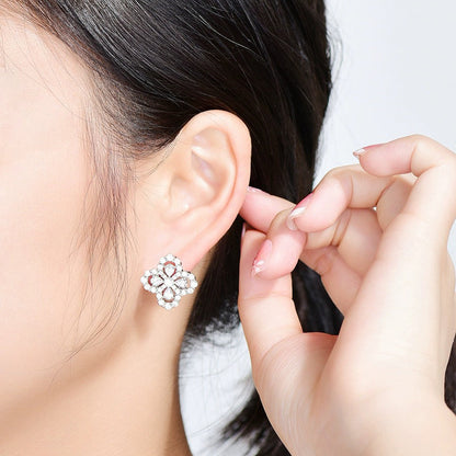 [Together Jewelry]LOOP EARRINGS FULL MOTIF DIAMOND 16MM