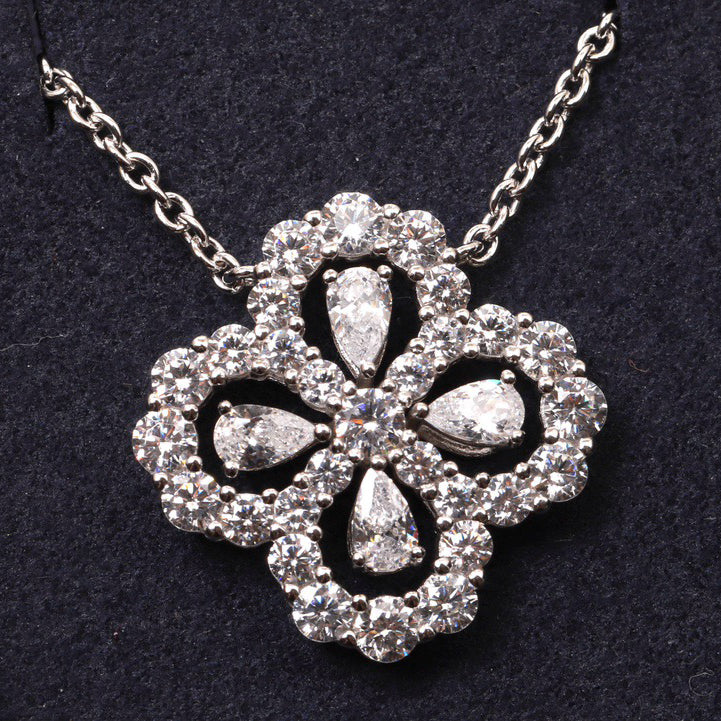 [Together Jewelry]LOOP NECKLACE FULL MOTIF DIAMOND 16MM MULTIPLE COLORS