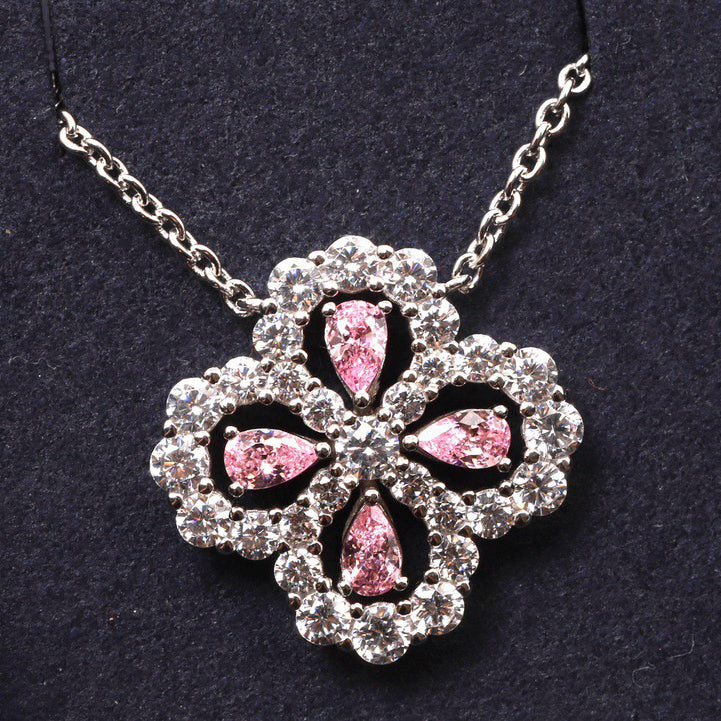 [Together Jewelry]LOOP NECKLACE FULL MOTIF DIAMOND 16MM MULTIPLE COLORS