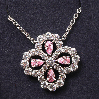 [Together Jewelry]LOOP NECKLACE FULL MOTIF DIAMOND 16MM MULTIPLE COLORS