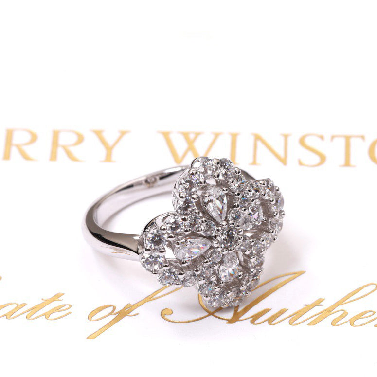 [Together Jewelry]LOOP RING FULL MOTIF DIAMOND 16MM SILVE