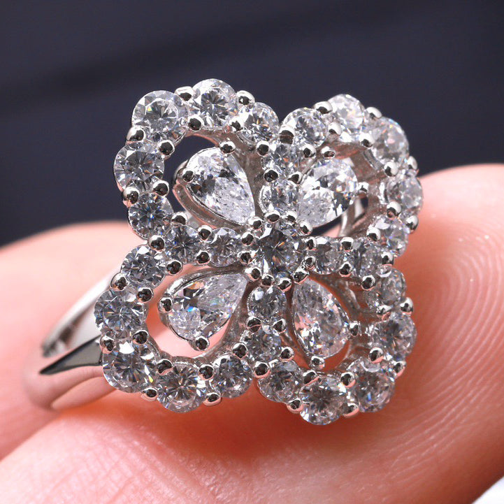 [Together Jewelry]LOOP RING FULL MOTIF DIAMOND 16MM SILVE