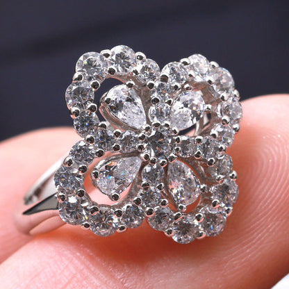 [Together Jewelry]LOOP RING FULL MOTIF DIAMOND 16MM SILVE