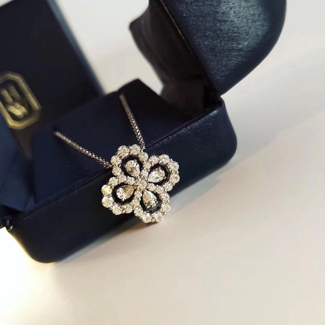 [Together Jewelry]LOOP NECKLACE FULL MOTIF DIAMOND 16MM MULTIPLE COLORS
