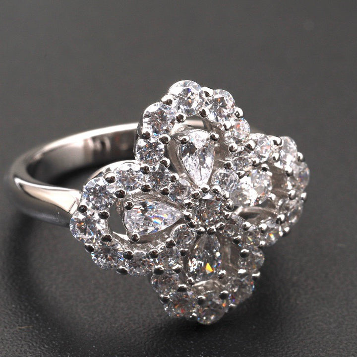 [Together Jewelry]LOOP RING FULL MOTIF DIAMOND 16MM SILVE