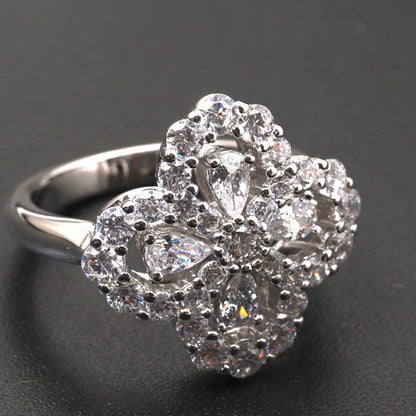 [Together Jewelry]LOOP RING FULL MOTIF DIAMOND 16MM SILVE
