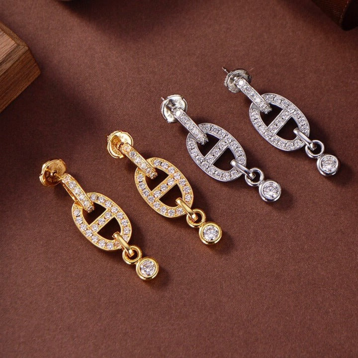 [Together Jewelry]HM CHAINE DIAMOND EARRINGS