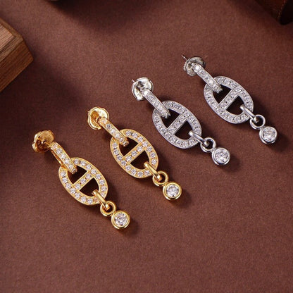 [Together Jewelry]HM CHAINE DIAMOND EARRINGS