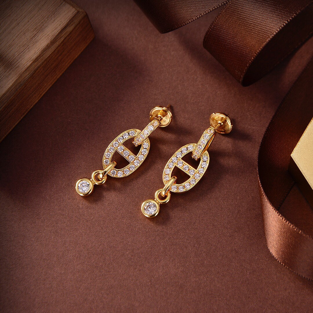 [Together Jewelry]HM CHAINE DIAMOND EARRINGS