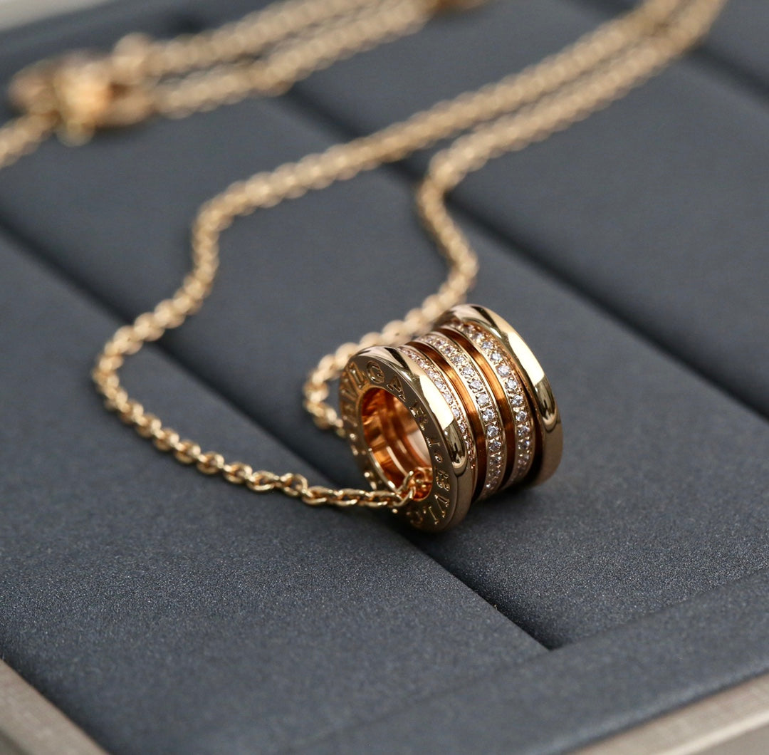 [Together Jewelry]ZERO 1 PINK GOLD DIAMOND NECKLACE