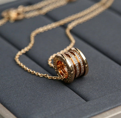 [Together Jewelry]ZERO 1 PINK GOLD DIAMOND NECKLACE