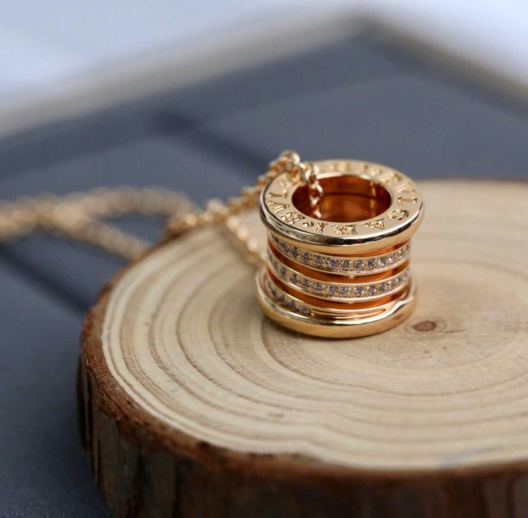 [Together Jewelry]ZERO 1 PINK GOLD DIAMOND NECKLACE