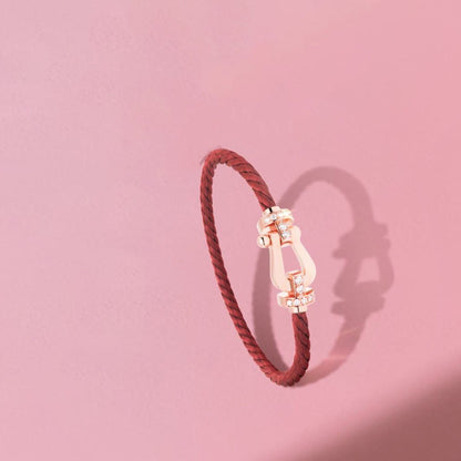 [Together Jewelry]FORCE 10 HALF DIAMOND PINK GOLD RED CORDERI LARGE AND MEDIUM MODEL