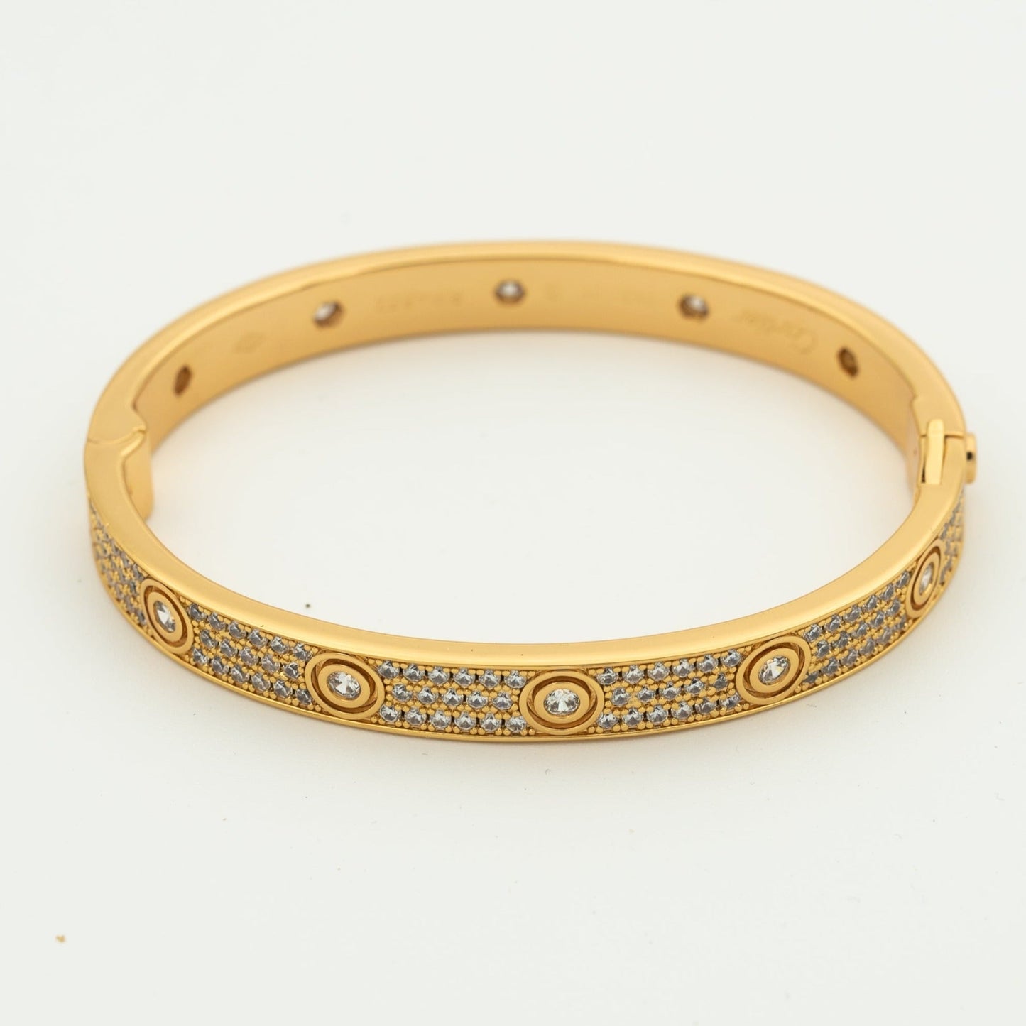[Together Jewelry]LOVE BRACELET 6.1MM DIAMOND-PAVED 10 BIG DIAMONDS