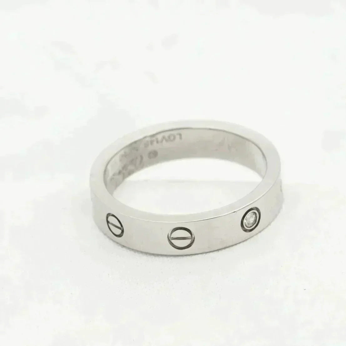 [Together Jewelry]LOVE RING 4MM 1 DIAMOND SILVER