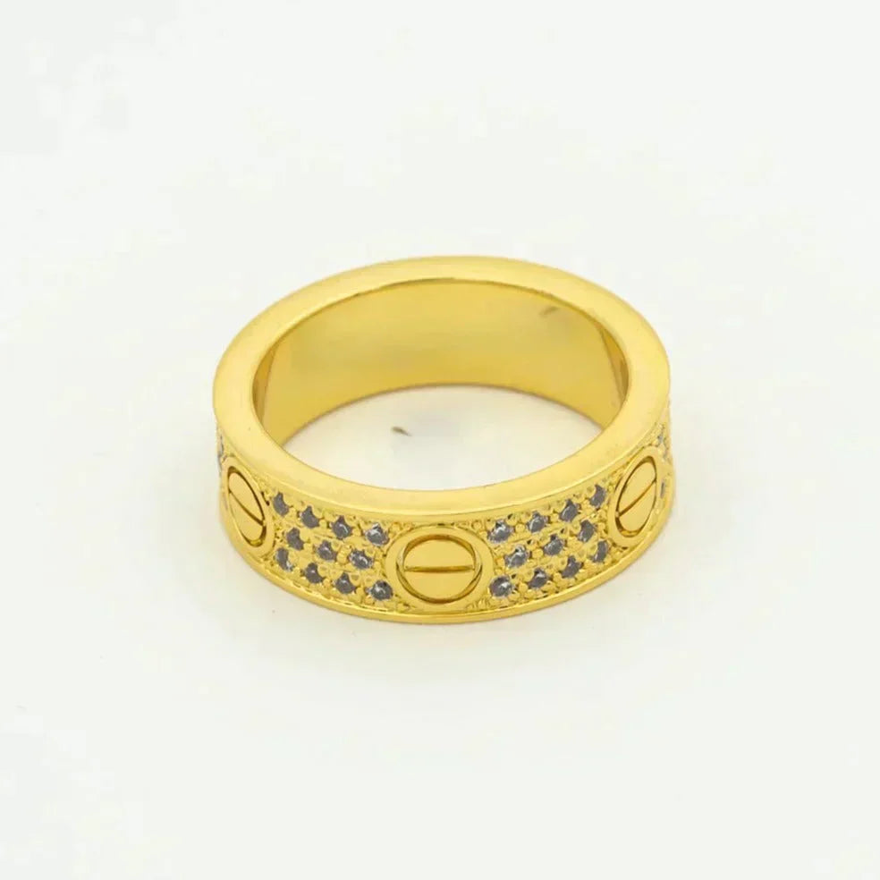 [Together Jewelry]LOVE RING 5.5MM DIAMONDS PAVED