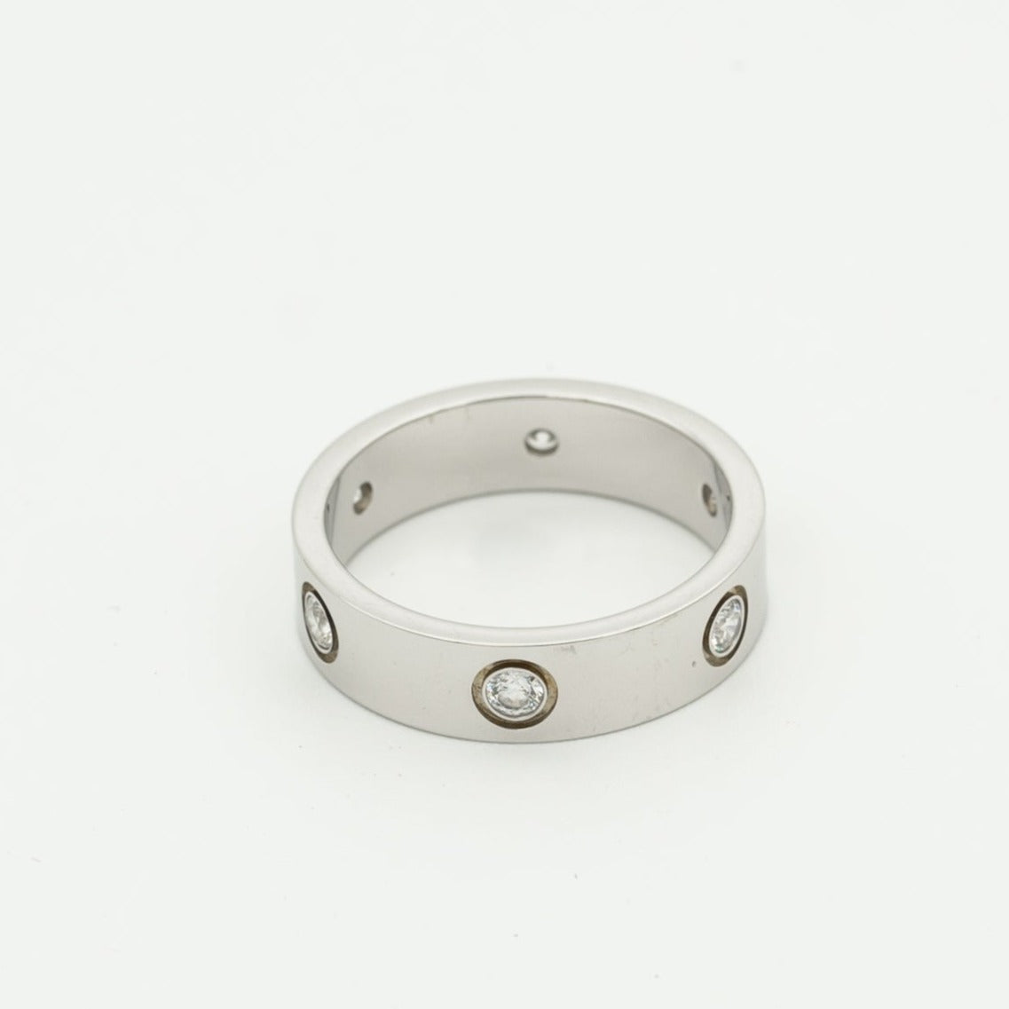 [Together Jewelry]LOVE RING 5.5MM 6 DIAMONDS SILVER