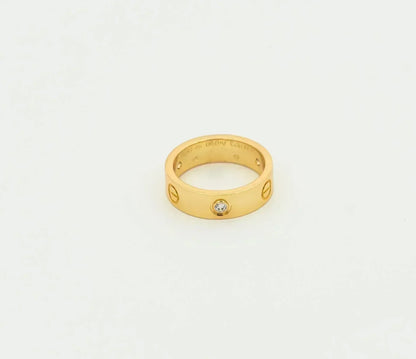 [Together Jewelry]LOVE RING 5.5MM 3 DIAMONDS GOLD