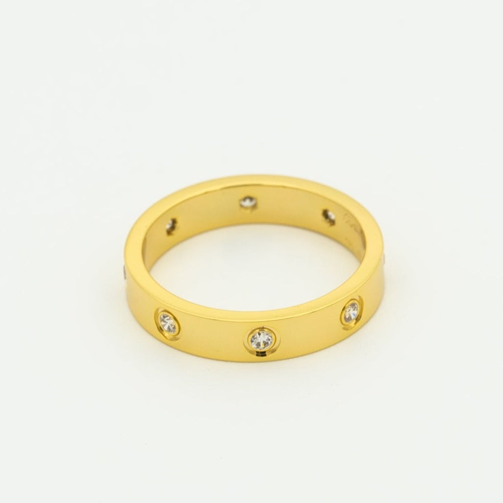 [Together Jewelry]LOVE RING 3.6MM 8 DIAMONDS