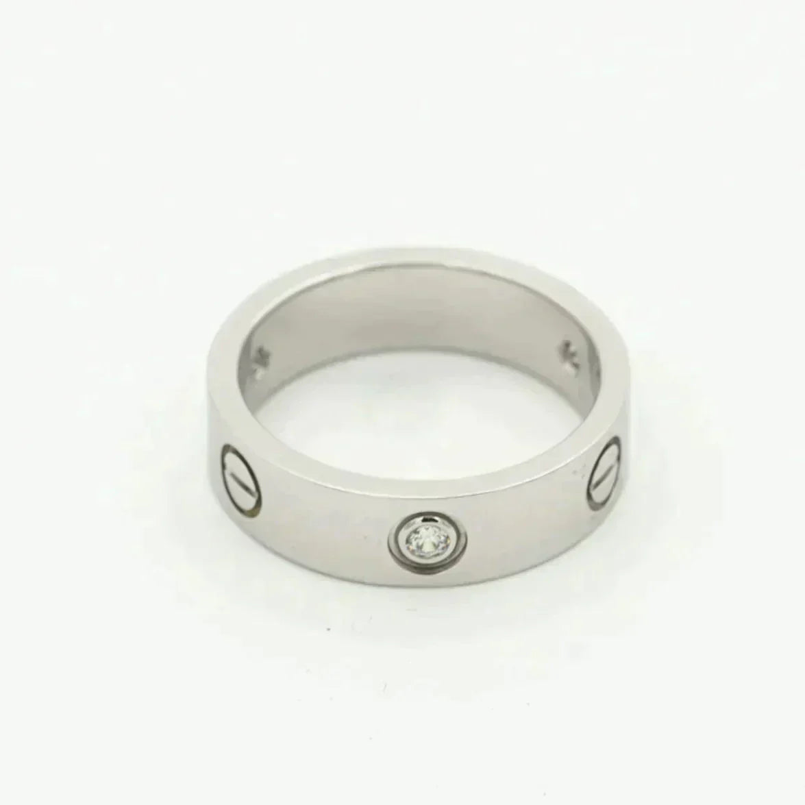 [Together Jewelry]LOVE RING 5.5MM 3 DIAMONDS SILVER