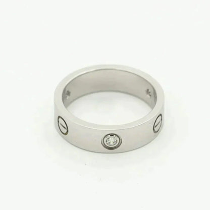 [Together Jewelry]LOVE RING 5.5MM 3 DIAMONDS SILVER