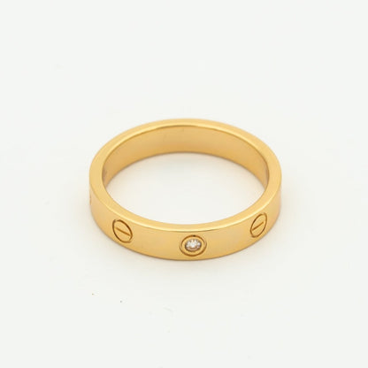 [Together Jewelry]LOVE RING 4MM 1 DIAMOND PINK GOLD