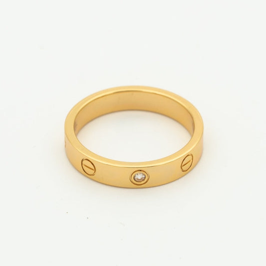 [Together Jewelry]LOVE RING 4MM 1 DIAMOND PINK GOLD